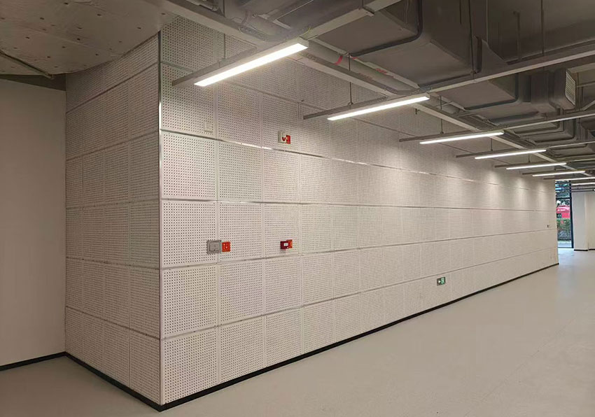 Data center corridor acoustic panel installation