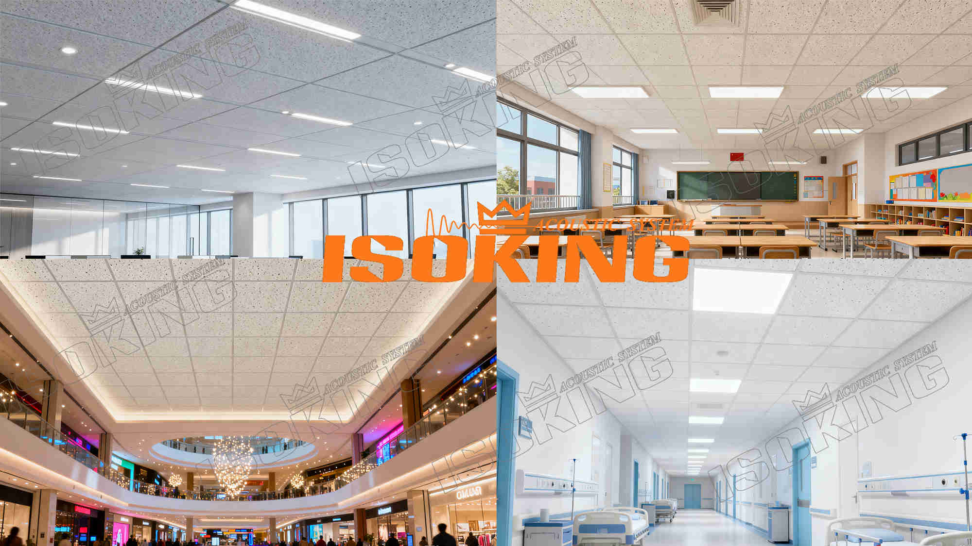 Applications of mineral wool ceilings