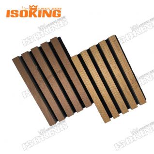 ISOKING Acoustic Wood Slat Wall Panels Decorative Sound-Absorbing Wall Cladding